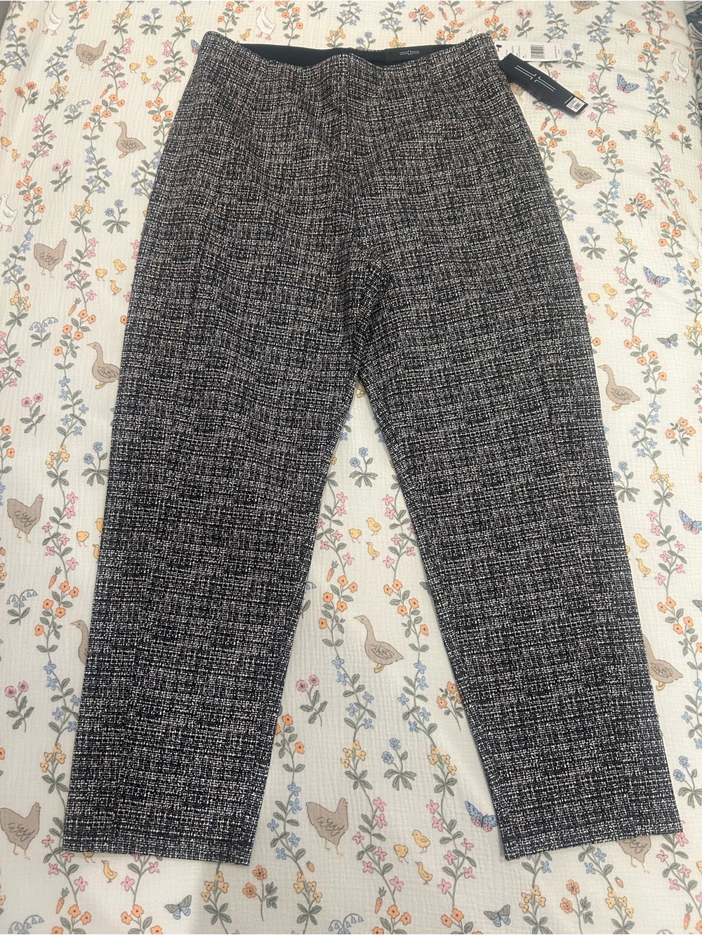 Liverpool Los Angeles Reese Crop Slim Tweed Pull-On Pants 12 NWT
